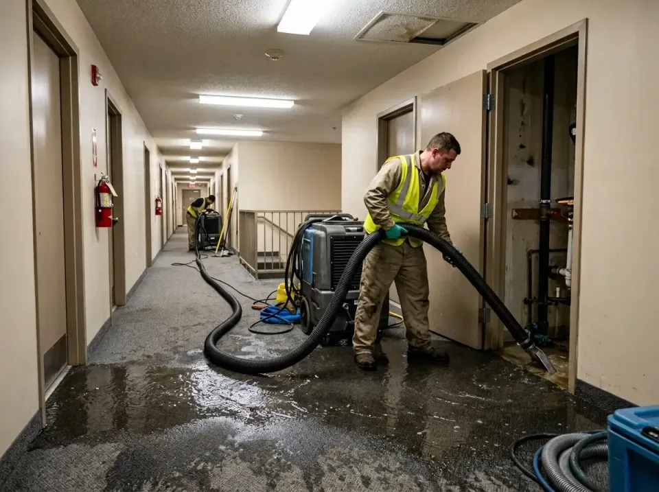multi-unit-apartment-hallway-f-005 — frequently asked questions, Emergency Burst Pipe Water Extraction & Removal in Ninety S…